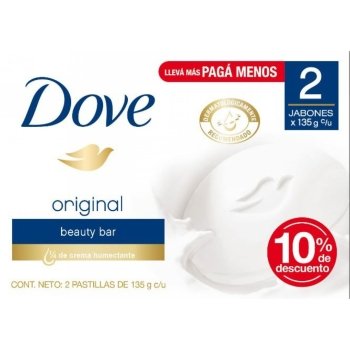 DOVE JABON ORIGINAL 135 GR 2 UNID 10%              9458