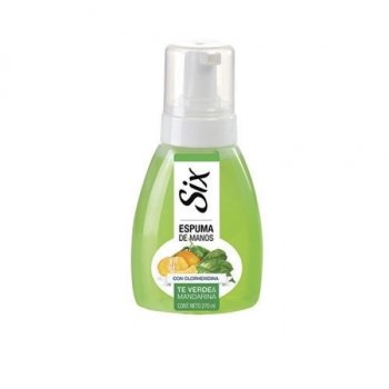 SIX ESPUMA MANOS TE VERDE Y MAND 270 ML 51180